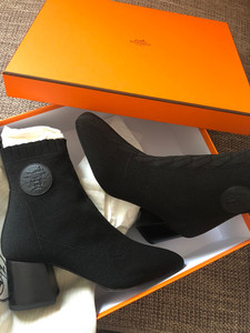 爱马仕hermes volver 60及踝靴袜靴黑色
