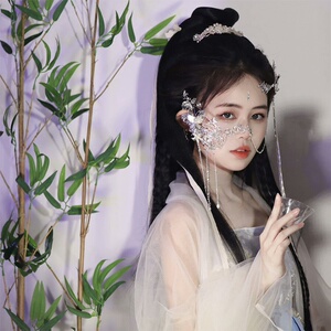 现货7815顺德仙姬面具衍生款半面遮脸饰品汉服古风配饰异域风原创
