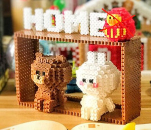 绝版mard布朗熊系列拼豆豆图纸