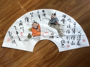 郭德纲～扇面人物漫画作品