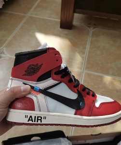 aj1芝加哥联名off white红白配色