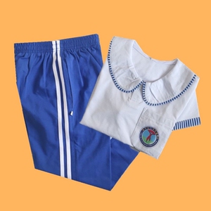 广东省揭阳市普宁红领巾小学夏季校服短袖衫校服裤子女男款套装学