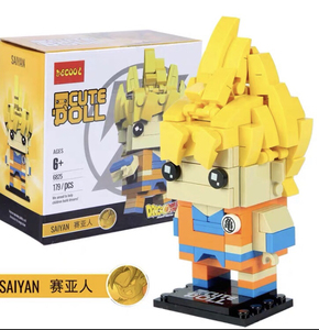 兼容legao方头仔大头仔漫威人仔死侍蚁人队长龙珠孙悟空赛亚