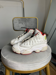 正品耐克aj13 全白熊猫篮球鞋 12c的 弟弟不合穿了