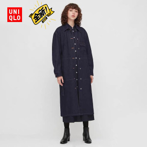 优衣库431588 uniqlo u牛仔风衣 水洗产品