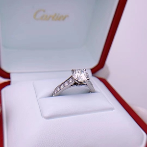 闲置未使用 全套带票 cartier卡地亚 1895系列钻戒