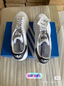 Adidas/阿迪达斯STAN SMITH白色休闲小蓝尾板鞋