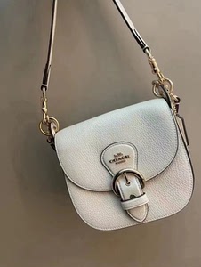 coach女士马鞍翻盖单肩斜挎包kleo小号,两根肩带,一短