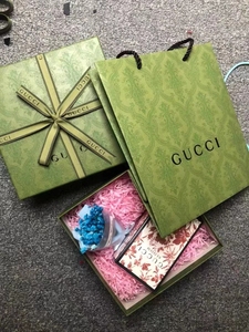 绿色礼品盒酷奇口红香水首饰皮带礼盒盒子购物纸gucc袋包装