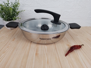 特百惠炒锅2.8升不锈钢 精灵锅2.8升 炒锅多用锅