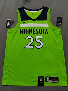 【出售】罗斯明尼苏达森林狼sw球迷版绿色球衣