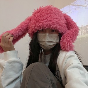 【能拍就有】ins风韩系兔耳朵女生冬天可爱保暖帽子