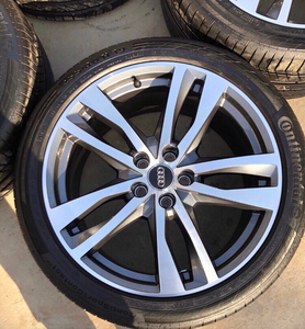 19寸奥迪a6原厂轮毂带胎245/45r19一套 全厂原车