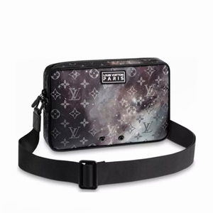 【95新】路易威登/lv 女包黑灰色galaxy星空单肩斜挎包