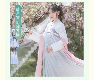 静月棠 国色芳华梨花渡原创传统汉服女 齐胸对襟襦裙 s码