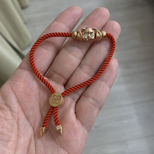 000人付款淘宝全新一夜暴富diy编制红手绳活口可调节男女情侣手链