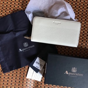 全新aquascutum雅格狮丹 长款钱包 牛皮钱包