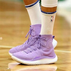 库里四代篮球鞋紫色冠军curry 4 flotro樱花粉实战