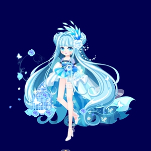 90同款货源loveforever133淘宝奥比岛绝版水颜公主超凡装[有魔法