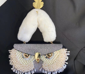 万蔻同款猫头鹰包包