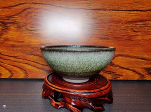 青杏烧建盏,9沐通天龙窑柴烧,青杏烧名窑口,叶赐君老师全手工