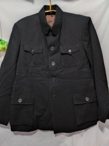 000人付款淘宝定制纯黑色苏联毛呢中山装  面料超级厚实很压风  料子