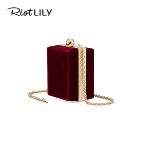 riotlily/艾特里里勃艮第红系列斜挎包单肩包女