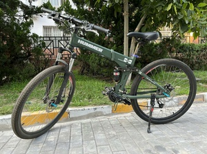 悍马hummer自行车，墨绿色，可折叠，骑的很少，27速，2
