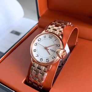 coach/蔻驰arden系列数字表盘皮带手表女表小红表简约