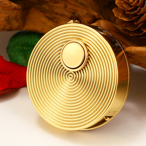 bvlgari/宝格丽750金实金外壳同心圆半自动气体打火机二手98新