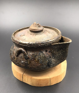 浅本鹤山徒弟冈安宫山人南蛮烧收藏品