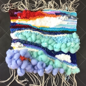 纤维艺术手工编织挂毯高比林编织 壁挂壁毯编织装饰画 面料再造