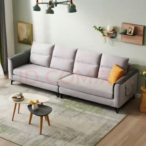 全友家居京东旗舰店购入的布艺沙发,四人位,如图所示,使用不到