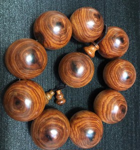 老挝黄花梨手串,3.0大规格虎皮纹天眼,新品未盘玩,油性十足