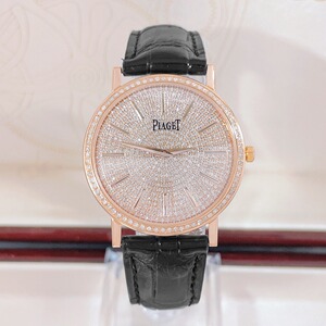 5新伯爵女表piaget手动机械女士正品腕表18k玫瑰金后镶钻满天星