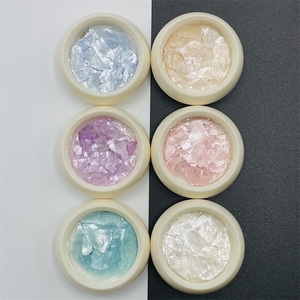 全新12色云母片,美甲配饰超薄云母片 矿石金属高光泽亮片幻彩