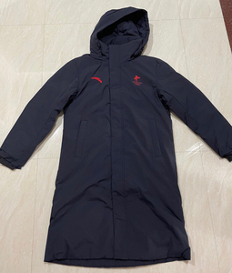 anta安踏 冬奥会 长款灰鸭绒羽绒服l/175,全新,无吊