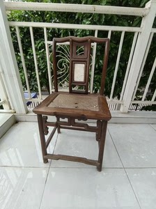 黄花梨藤面文旦椅，尺寸:48*40*93。价格协商