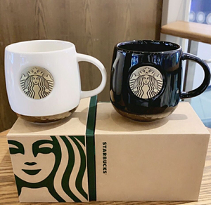 2021款星巴克黑白铜像杯新款限量版马克杯礼物铜章珐琅杯