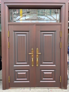 锌合金别墅大门双开门中式仿铜农村家用入户自建房堂屋大门,私房