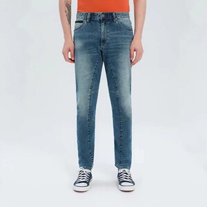 lee正品男士牛仔裤ur秋冬弯刀3d裁剪锥形修身休闲裤子lm