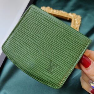 【98新】lv路易威登 零钱包 绿色水波纹 零钱包#loui