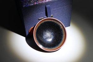 黄淮 建盏工艺师 省级大师许家有之徒 大庙坪 精品龙窑柴烧金