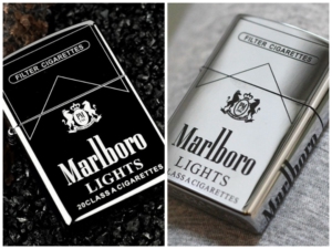 zippo万宝路煤油防风打火机黑银冰机正版