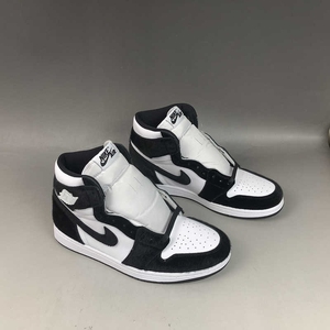 正品耐克aj1黑白熊猫高帮篮球鞋 乔丹1跑步鞋 男鞋女鞋cd0461-007