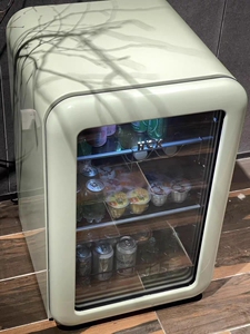 hck哈士奇130rba冰吧冷藏柜家用客厅小型透明冰箱