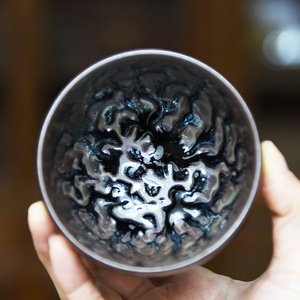 一元起拍 曹斌 精品九龙盏口径8.3cm 高5.4 建阳建盏 23号