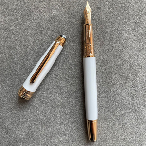 万宝龙笔勃朗峰163系列陶瓷白金属钢笔签字笔宝珠笔书写商务送