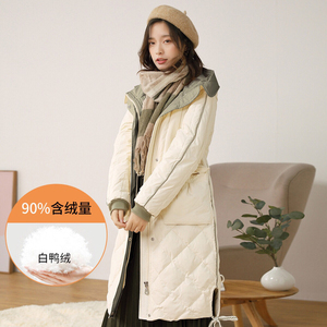 熙然xiran全新羽绒服正品特卖清仓秋冬羽绒服大衣外套女连衣