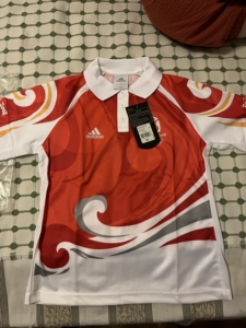 2008北京奥运会志愿者上装半袖t恤,正品全新带吊牌带包装袋